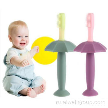 Зонтик в форме детской тренировки мягкая шерсть силиконовая зубная щетка